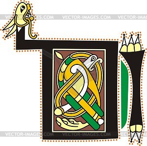 Celtic Initial B - Vector Clipart