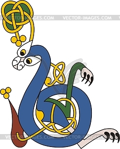 Celtic Initial Letter B - Vector Clip Art