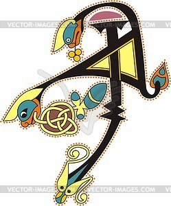 Celtic initial letters IA - vector clipart