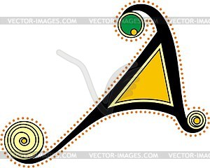 Celtic initial letter A - vector image