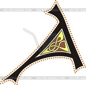 Celtic initial letter A - vector image