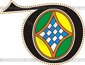 Celtic initial letter D - vector image