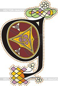 Celtic initial letter G - vector image