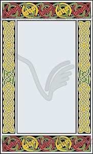 Celtic frame (B. of Durrow) - vector clipart