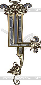 Celtic initial letter - vector image