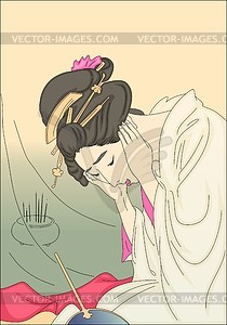 Woman covering her ears (by Gekkō) - vector clipart