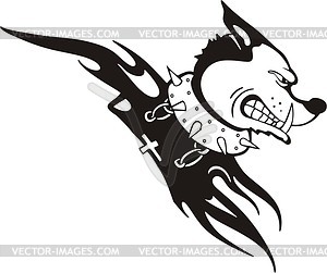 Comic dog flame - vector clipart