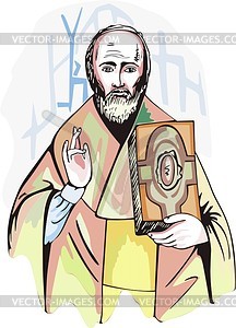 Orthodox priest - vector clipart