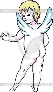 Little angel - vector clip art