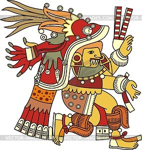 Chantico - Aztec goddess of fire - vector clipart