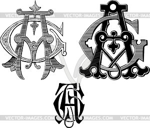 Monograms AG - vector clipart