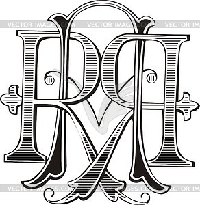 Monogram ARR - vector clipart