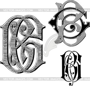 Monograms BG - vector clipart