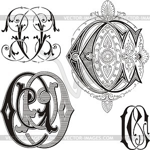 Monograms CC - vector clipart