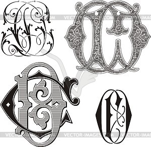 Monograms CD - vector clipart