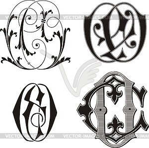 Monogram CO - vector clipart