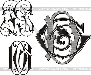 Monogram DG - vector clipart