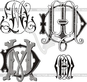 Monogram DM - vector clipart