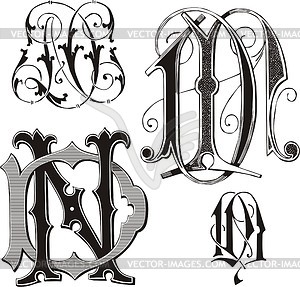 Monogram DN - vector image