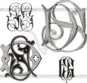 Monogram DS - vector clipart