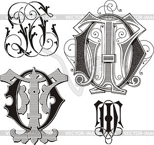 Monogram DT - vector clipart