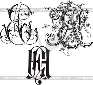 Monogram EA - vector clipart