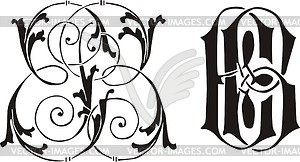 Monogram EB - vector clipart