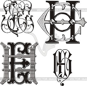 Monogram EH - vector clipart