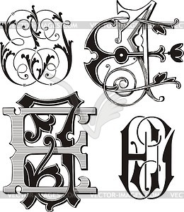 Monogram EJ - vector clipart