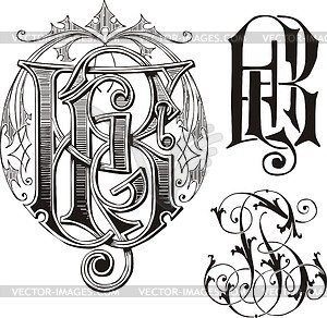 Monogram FB - vector clipart