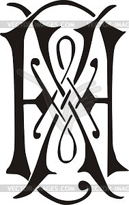 Monogram FX - vector clipart
