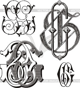 Monogram GG - vector clipart