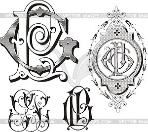 Monogram GP - vector clipart