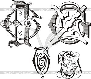 Monogram GZ - vector clipart