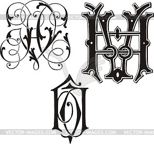 Monogram HV - vector clipart / vector image