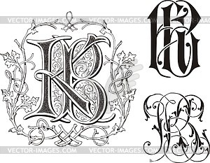 Monogram KB - vector clipart