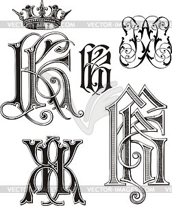 Download Monogram Kk Vector Clipart