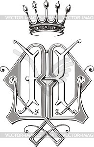 Monogram KLM - vector clipart