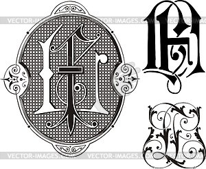 Monogram LF - vector image