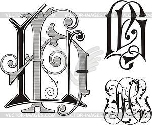 Monogram LH - vector clipart