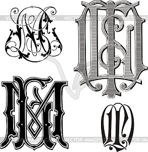 Monogram LM - vector clipart