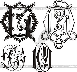 Monogram LO - vector clipart