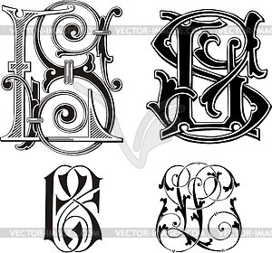 Monogram LS - vector clipart