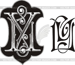 Monogram LY - vector clipart