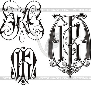 Monogram MK - vector clipart