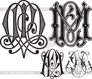 Monogram MP - vector clipart