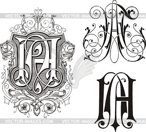 Monogram NA - vector clipart