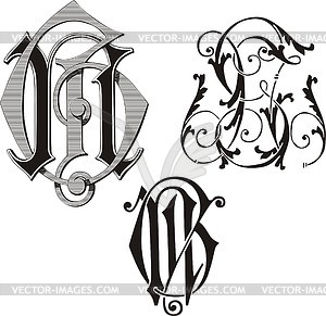 Monogram NG - vector clipart