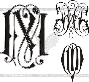 Monogram NM - vector clipart