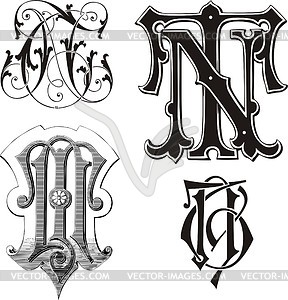 Monogram NT - vector clipart